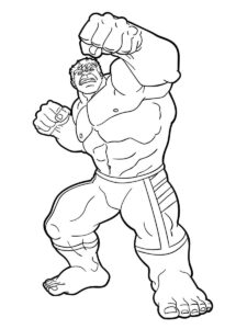 Desenho de Hulk Desenho Colorir Imprimir 039