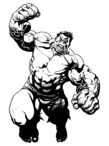 Desenho de Hulk Desenho Colorir Imprimir 047