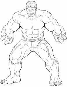 Desenho de Hulk Desenho Colorir Imprimir 048
