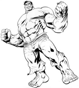 Desenho de Hulk Desenho Colorir Imprimir 049