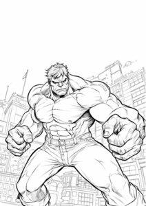 Desenho de Hulk Desenho Colorir Imprimir 055