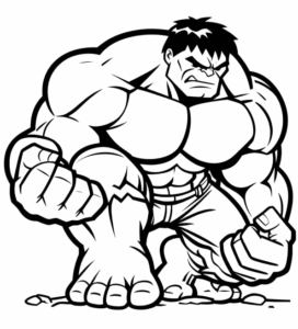 Desenho de Hulk Desenho Colorir Imprimir 056