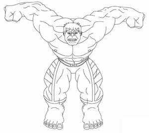Desenho de Hulk Desenho Colorir Imprimir 077