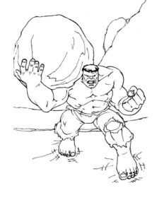 Desenho de Hulk Desenho Colorir Imprimir 079