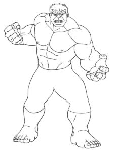 Desenho de Hulk Desenho Colorir Imprimir 085