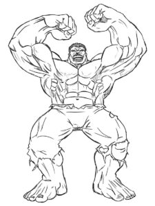 Desenho de Hulk Desenho Colorir Imprimir 090