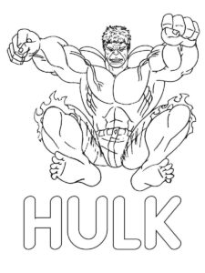 Desenho de Hulk Desenho Colorir Imprimir 097