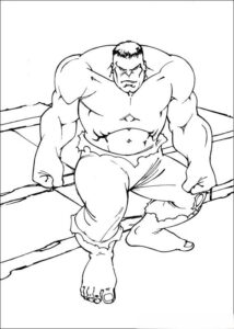 Desenho de Hulk Desenho Colorir Imprimir 123