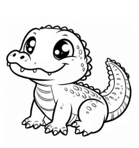 Desenho de Jacaré Desenho Colorir Imprimir 03