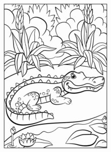 Desenho de Jacaré Desenho Colorir Imprimir 37