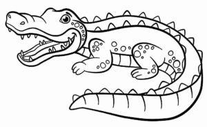 Desenho de Jacaré Desenho Colorir Imprimir 39