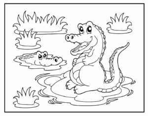 Desenho de Jacaré Desenho Colorir Imprimir 43