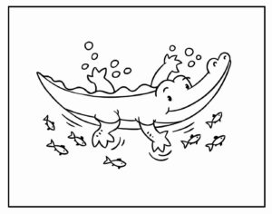 Desenho de Jacaré Desenho Colorir Imprimir 44