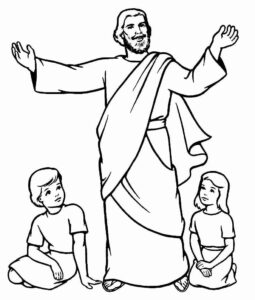Desenho de Jesus Desenho Colorir Imprimir 009