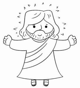 Desenho de Jesus Desenho Colorir Imprimir 010