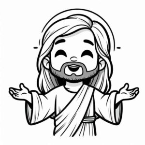 Desenho de Jesus Desenho Colorir Imprimir 041