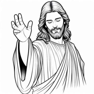 Desenho de Jesus Desenho Colorir Imprimir 042