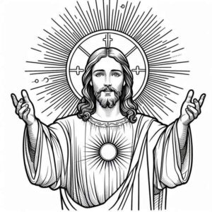 Desenho de Jesus Desenho Colorir Imprimir 043