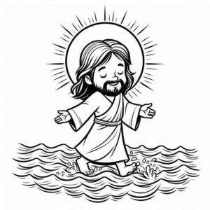 Desenho de Jesus Desenho Colorir Imprimir 044