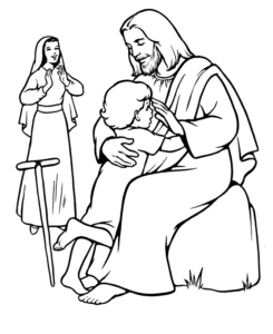Desenho de Jesus Desenho Colorir Imprimir 048