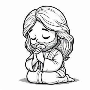 Desenho de Jesus Desenho Colorir Imprimir 060