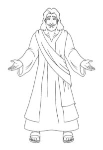 Desenho de Jesus Desenho Colorir Imprimir 063