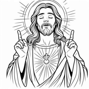 Desenho de Jesus Desenho Colorir Imprimir 070