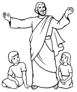 Desenho de Jesus Desenho Colorir Imprimir 074