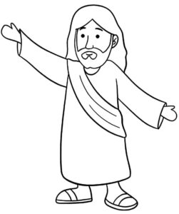 Desenho de Jesus Desenho Colorir Imprimir 075
