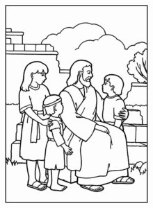 Desenho de Jesus Desenho Colorir Imprimir 086