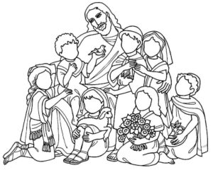 Desenho de Jesus Desenho Colorir Imprimir 087