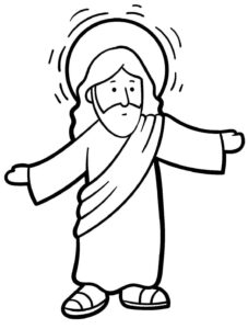 Desenho de Jesus Desenho Colorir Imprimir 089