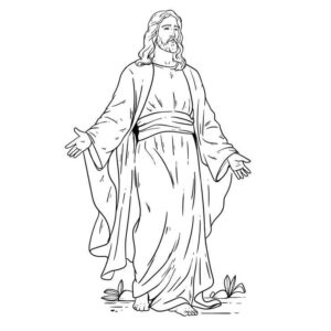 Desenho de Jesus Desenho Colorir Imprimir 092