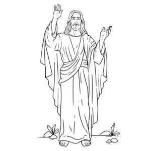 Desenho de Jesus Desenho Colorir Imprimir 093