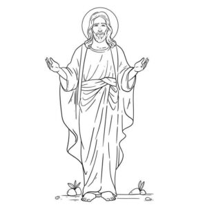 Desenho de Jesus Desenho Colorir Imprimir 094
