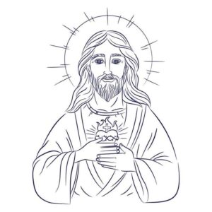Desenho de Jesus Desenho Colorir Imprimir 095
