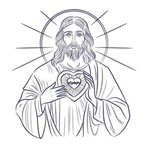 Desenho de Jesus Desenho Colorir Imprimir 096