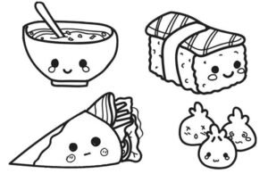Desenho de Kawaii Desenho Colorir Imprimir 14