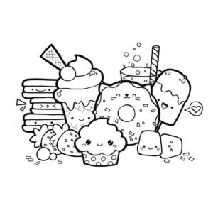 Desenho de Kawaii Desenho Colorir Imprimir 15
