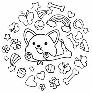 Desenho de Kawaii Desenho Colorir Imprimir 45