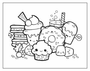 Desenho de Kawaii Desenho Colorir Imprimir 74