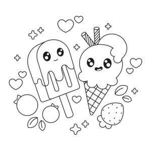 Desenho de Kawaii Desenho Colorir Imprimir 88