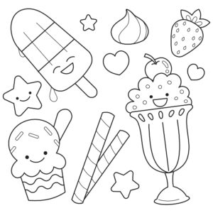 Desenho de Kawaii Desenho Colorir Imprimir 89