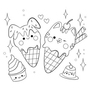 Desenho de Kawaii Desenho Colorir Imprimir 96