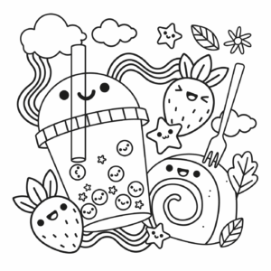 Desenho de Kawaii Desenho Colorir Imprimir 97