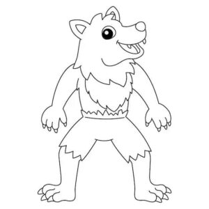 Desenho de Lobisomem Cartoon