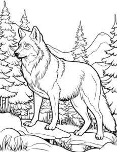 Desenho de Lobo 01