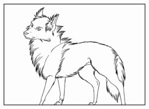 Desenho de Lobo Desenho Colorir Imprimir 01