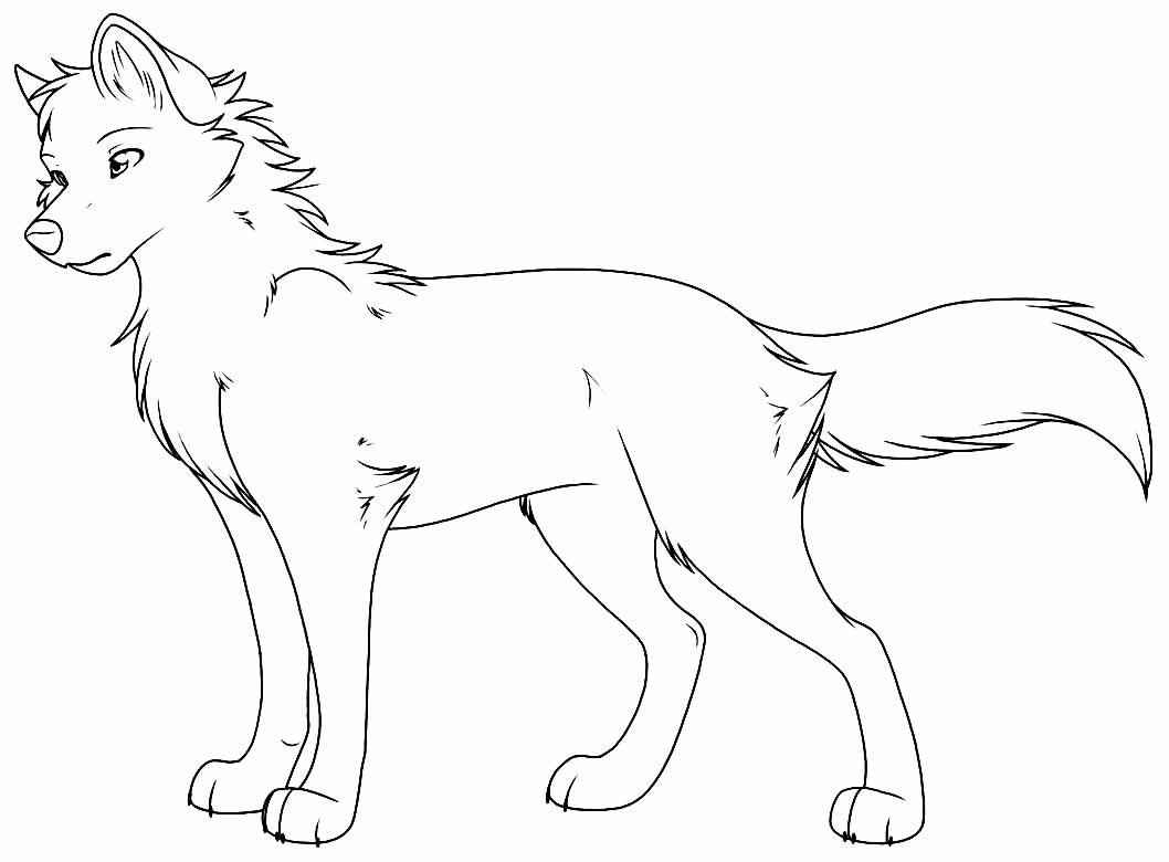 Desenho de Lobo Desenho Colorir Imprimir 02