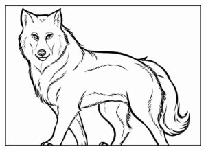 Desenho de Lobo Desenho Colorir Imprimir 04